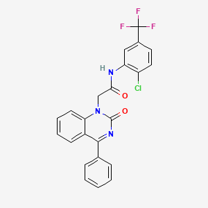 N-(2-chloro-5-(trifluoromethyl)phenyl)-2-(2-oxo-4-phenylquinazolin-1(2H)-yl)acetamide
