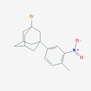 molecular formula C17H20BrNO2 B2964817 1-Bromo-3-(4-methyl-3-nitrophenyl)adamantane CAS No. 391219-27-5