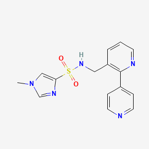 molecular formula C15H15N5O2S B2964818 N-([2,4'-bipyridin]-3-ylmethyl)-1-methyl-1H-imidazole-4-sulfonamide CAS No. 2034394-07-3