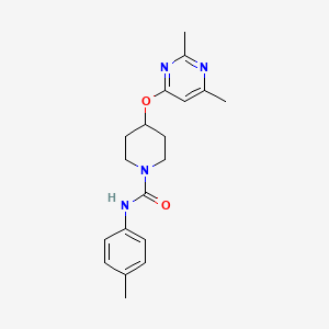 molecular formula C19H24N4O2 B2964819 4-((2,6-dimethylpyrimidin-4-yl)oxy)-N-(p-tolyl)piperidine-1-carboxamide CAS No. 2034525-31-8