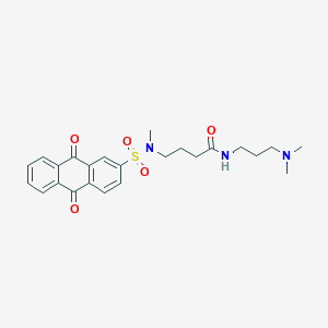 N-(3-(dimethylamino)propyl)-4-(N-methyl-9,10-dioxo-9,10-dihydroanthracene-2-sulfonamido)butanamide