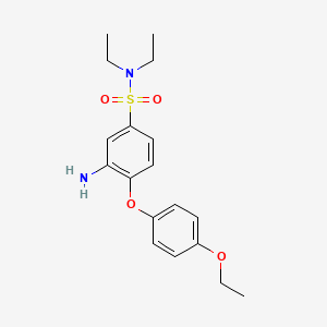 molecular formula C18H24N2O4S B2964826 3-氨基-4-(4-乙氧基苯氧基)-N,N-二乙基苯-1-磺酰胺 CAS No. 727694-63-5