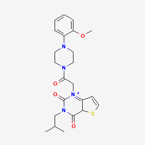 molecular formula C23H28N4O4S B2964871 1-{2-[4-(2-methoxyphenyl)piperazin-1-yl]-2-oxoethyl}-3-(2-methylpropyl)-1H,2H,3H,4H-thieno[3,2-d]pyrimidine-2,4-dione CAS No. 1260945-72-9