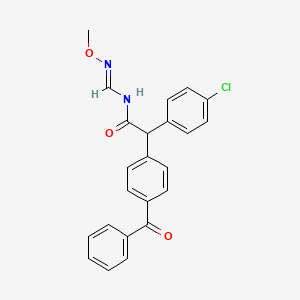 molecular formula C23H19ClN2O3 B2964874 2-(4-benzoylphenyl)-2-(4-chlorophenyl)-N-[(methoxyimino)methyl]acetamide CAS No. 339012-89-4