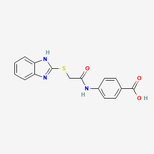 4-{[(1H-benzimidazol-2-ylsulfanyl)acetyl]amino}benzoic acid