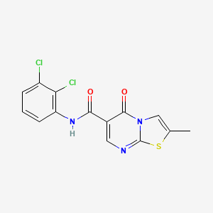 molecular formula C14H9Cl2N3O2S B2964886 N-(2,3-dichlorophenyl)-2-methyl-5-oxo-5H-thiazolo[3,2-a]pyrimidine-6-carboxamide CAS No. 896339-61-0