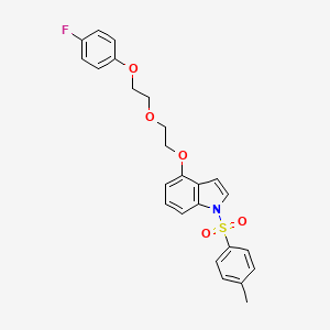 molecular formula C25H24FNO5S B2964887 4-{2-[2-(4-fluorophenoxy)ethoxy]ethoxy}-1-[(4-methylphenyl)sulfonyl]-1H-indole CAS No. 477856-57-8