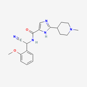 molecular formula C19H23N5O2 B2964891 N-[Cyano-(2-methoxyphenyl)methyl]-2-(1-methylpiperidin-4-yl)-1H-imidazole-5-carboxamide CAS No. 2176697-38-2