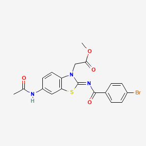 (Z)-methyl 2-(6-acetamido-2-((4-bromobenzoyl)imino)benzo[d]thiazol-3(2H)-yl)acetate