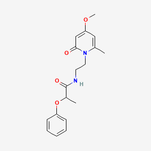 molecular formula C18H22N2O4 B2964907 N-(2-(4-methoxy-6-methyl-2-oxopyridin-1(2H)-yl)ethyl)-2-phenoxypropanamide CAS No. 1903068-13-2