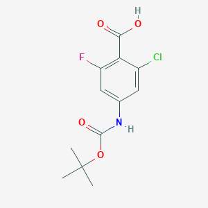 2-Chloro-6-fluoro-4-[(2-methylpropan-2-yl)oxycarbonylamino]benzoic acid