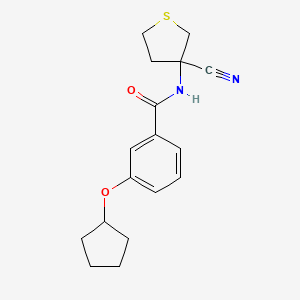 molecular formula C17H20N2O2S B2964910 N-(3-cyanothiolan-3-yl)-3-(cyclopentyloxy)benzamide CAS No. 1355580-98-1