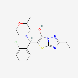 molecular formula C19H23ClN4O2S B2964914 5-((2-Chlorophenyl)(2,6-dimethylmorpholino)methyl)-2-ethylthiazolo[3,2-b][1,2,4]triazol-6-ol CAS No. 1008230-52-1