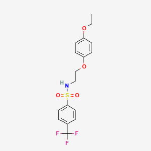 molecular formula C17H18F3NO4S B2964915 N-(2-(4-乙氧基苯氧基)乙基)-4-(三氟甲基)苯磺酰胺 CAS No. 1105204-56-5