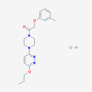 1-(4-(6-Propoxypyridazin-3-yl)piperazin-1-yl)-2-(m-tolyloxy)ethanone hydrochloride
