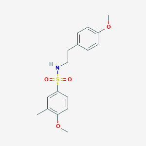 molecular formula C17H21NO4S B296492 4-methoxy-N-[2-(4-methoxyphenyl)ethyl]-3-methylbenzenesulfonamide 