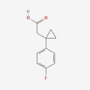 molecular formula C11H11FO2 B2964933 2-[1-(4-氟苯基)环丙基]乙酸 CAS No. 1226193-93-6