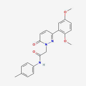molecular formula C21H21N3O4 B2964935 2-[3-(2,5-dimethoxyphenyl)-6-oxopyridazin-1-yl]-N-(4-methylphenyl)acetamide CAS No. 941883-56-3