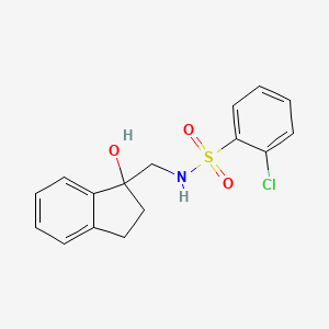 2-chloro-N-((1-hydroxy-2,3-dihydro-1H-inden-1-yl)methyl)benzenesulfonamide