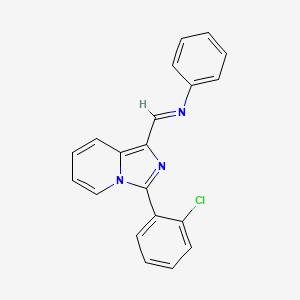 1-[3-(2-chlorophenyl)imidazo[1,5-a]pyridin-1-yl]-N-phenylmethanimine