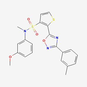 N-(3-methoxyphenyl)-N-methyl-2-[3-(3-methylphenyl)-1,2,4-oxadiazol-5-yl]thiophene-3-sulfonamide