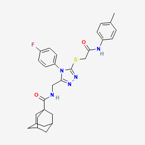 molecular formula C29H32FN5O2S B2964956 N-{[4-(4-fluorophenyl)-5-({[(4-methylphenyl)carbamoyl]methyl}sulfanyl)-4H-1,2,4-triazol-3-yl]methyl}adamantane-1-carboxamide CAS No. 476441-10-8