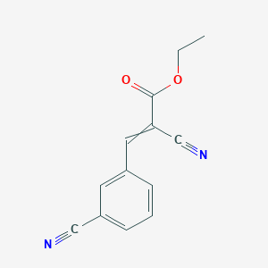 molecular formula C13H10N2O2 B2964958 Ethyl-2-cyano-3-(3-cyanophenyl)prop-2-enoate CAS No. 18153-16-7