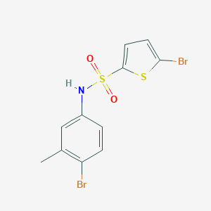 molecular formula C11H9Br2NO2S2 B296496 5-bromo-N-(4-bromo-3-methylphenyl)-2-thiophenesulfonamide 