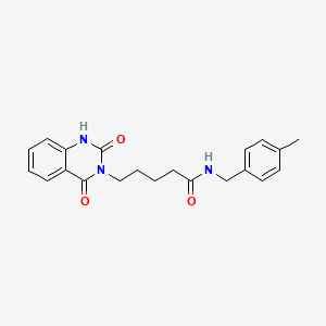 5-(2,4-dioxo-1H-quinazolin-3-yl)-N-[(4-methylphenyl)methyl]pentanamide