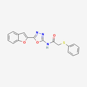 N-(5-(benzofuran-2-yl)-1,3,4-oxadiazol-2-yl)-2-(phenylthio)acetamide