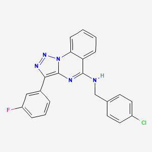 N-[(4-chlorophenyl)methyl]-3-(3-fluorophenyl)triazolo[1,5-a]quinazolin-5-amine