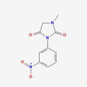 molecular formula C10H9N3O4 B2964968 1-Methyl-3-(3-nitrophenyl)imidazolidine-2,4-dione CAS No. 83996-81-0