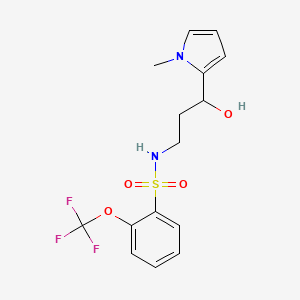N-(3-hydroxy-3-(1-methyl-1H-pyrrol-2-yl)propyl)-2-(trifluoromethoxy)benzenesulfonamide