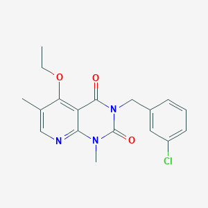 3-[(3-Chlorophenyl)methyl]-5-ethoxy-1,6-dimethylpyrido[2,3-d]pyrimidine-2,4-dione