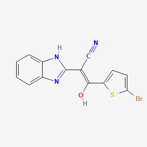 2-(1H-benzo[d]imidazol-2(3H)-ylidene)-3-(5-bromothiophen-2-yl)-3-oxopropanenitrile