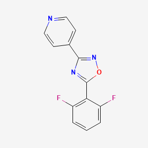 molecular formula C13H7F2N3O B2964973 4-[5-(2,6-Difluorophenyl)-1,2,4-oxadiazol-3-yl]pyridine CAS No. 339104-55-1