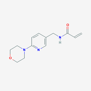 N-[(6-morpholin-4-ylpyridin-3-yl)methyl]prop-2-enamide