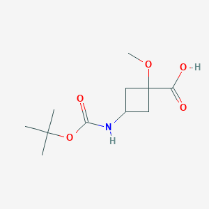 molecular formula C11H19NO5 B2964977 3-Boc-氨基-1-甲氧基环丁烷-1-甲酸 CAS No. 2286195-46-6