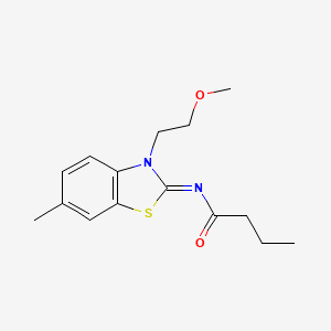 (Z)-N-(3-(2-methoxyethyl)-6-methylbenzo[d]thiazol-2(3H)-ylidene)butyramide