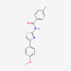 molecular formula C18H16N2O2S B2964984 N-[4-(4-methoxyphenyl)-1,3-thiazol-2-yl]-4-methylbenzamide CAS No. 325988-65-6