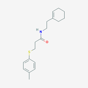 molecular formula C18H25NOS B296499 N-[2-(1-cyclohexen-1-yl)ethyl]-3-[(4-methylphenyl)sulfanyl]propanamide 
