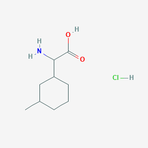 molecular formula C9H18ClNO2 B2964993 2-Amino-2-(3-methylcyclohexyl)acetic acid;hydrochloride CAS No. 409094-83-3