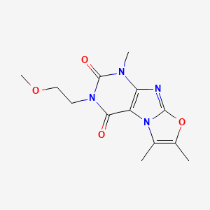 molecular formula C13H16N4O4 B2964997 3-(2-methoxyethyl)-1,6,7-trimethyloxazolo[2,3-f]purine-2,4(1H,3H)-dione CAS No. 899947-48-9