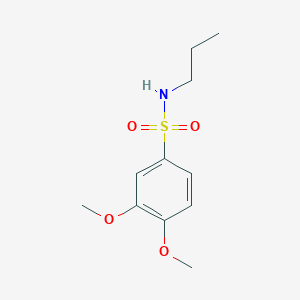 molecular formula C11H17NO4S B296501 3,4-dimethoxy-N-propylbenzenesulfonamide 