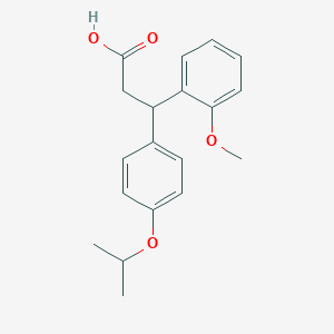 molecular formula C19H22O4 B2965023 3-(2-Methoxyphenyl)-3-[4-(propan-2-yloxy)phenyl]propanoic acid CAS No. 672891-59-7