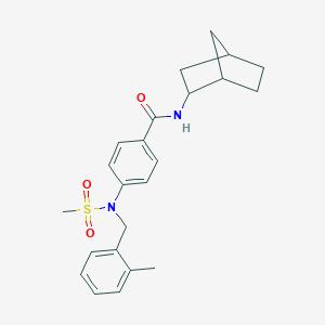 molecular formula C23H28N2O3S B296503 N-bicyclo[2.2.1]hept-2-yl-4-[(2-methylbenzyl)(methylsulfonyl)amino]benzamide 