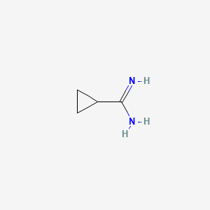 molecular formula C4H8N2 B2965033 Cyclopropanecarboximidamide CAS No. 54070-74-5; 57297-29-7