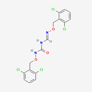 molecular formula C16H13Cl4N3O3 B2965038 N-[(2,6-dichlorobenzyl)oxy]-N-({[(2,6-dichlorobenzyl)oxy]imino}methyl)urea CAS No. 338403-96-6