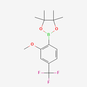 2-[2-Methoxy-4-(trifluoromethyl)phenyl]-4,4,5,5-tetramethyl-1,3,2-dioxaborolane