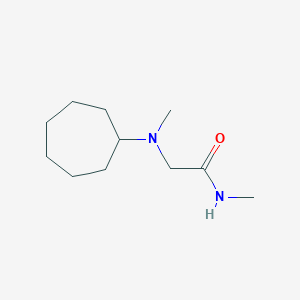 molecular formula C11H22N2O B2965045 2-[cycloheptyl(methyl)amino]-N-methylacetamide CAS No. 1252443-78-9